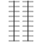 Wall-mounted Wine Racks for 18 Bottles 2 pcs Black Iron 289562