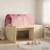 Kids'High Bed Frame with Desk 3 pcs Sonoma Oak and Pink 3423686