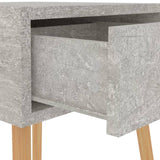 ZNTS Bedside Cabinet Concrete Grey 40x40x56 cm Engineered Wood 326803