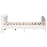 Bed Frame without Mattress White 200x200 cm Solid Wood Pine 3306955