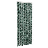 Fly Curtain Green and White 100x230 cm Chenille 377386