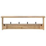 Wall-mounted Coat Rack with 4 Hooks Solid Wood Mango 358956
