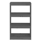 Book Cabinet/Room Divider Grey 60x30x103.5 cm Solid Wood Pine 808165