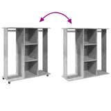Wardrobe with Wheels Concrete Grey 102x38x110 cm Engineered Wood 848034