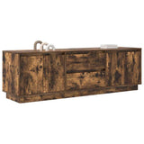 TV Cabinet with LED Lights Smoked Oak 160.5x41x50 cm 3328430