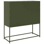 ZNTS Sideboard Olive Green 100.5x39x107 cm Cold-rolled Steel 853426