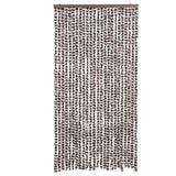 Fly Curtain Brown and White 100x230 cm Chenille 377394