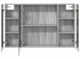 Bathroom Mirror Cabinet Grey Sonoma 83.5 x 15.5 x 70 cm 889268