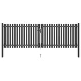 Garden Fence Gate Steel 400x100 cm Anthracite 146334