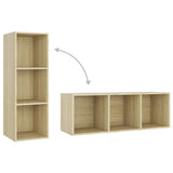 TV Cabinets 2 pcs Sonoma Oak 107x35x37 cm Engineered Wood 3079910