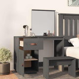 Dressing Table Grey 95x50x134 cm Solid Wood Pine 820089
