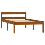 Bed Frame Honey Brown Solid pine wood, Plywood Single Durable 283209