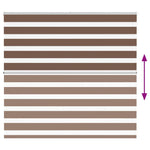 ZNTS Zebra Blind Brown 155x150 cm Fabric Width 150.9 cm Polyester 4014350