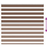 ZNTS Zebra Blind Brown 155x150 cm Fabric Width 150.9 cm Polyester 4014350