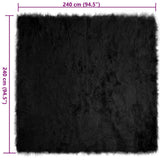 Faux Sheepskin Rug TAFALLA Black 240 x 240 cm Polyester 42021578
