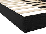 Bed Frame with LED Black Oak 80 x 200 cm Engineered Wood 8009009
