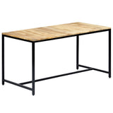 Dining Table 140x70x75 cm Solid Rough Mango Wood 247811