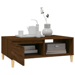 Coffee Table Brown Oak 90x60x35 cm Engineered Wood 813172