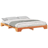 Bed Frame Brown 180 x 220 cm Solid Pine Wood 872928