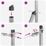 Fence Post 13 pcs Silver Steel 42004231