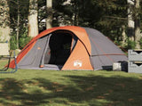 Camping Tent Cabin 4-Person Grey and Orange Waterproof 4009560
