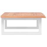 Basin Shelf Wall Mounted Steel and Solid Wood Oak 3302564