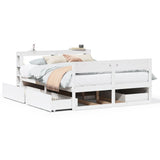 Bed Frame without Mattress White 140x200 cm Solid Wood Pine 3306382