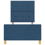 ZNTS Blue Fabric Bed Frame 90x190 cm 3344696