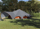 Teepee Tent 9-Person Grey and Orange 502 x 502 x 297 cm 42004019