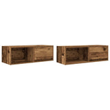 TV Cabinets 2 pcs Old Wood 80x31x25.5 cm Engineered Wood 861469