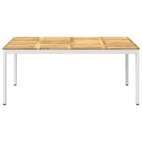 Garden Dinner Table White 180 x 88.5 x 75 cm Solid Acacia Wood 901769