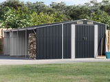 Garden Shed Anthracite 277x365,5x179 cm Galvanised Steel 3188294