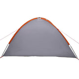 Dome Tent 4-Person 308 x 268 x 130 cm Grey and Orange Taffeta 42001010