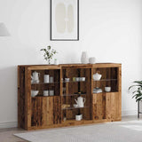 LED Sideboard Old Wood 181.5 x 37 x 100 cm Engineered Wood 3333125