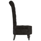 Slipper Chair Black 56.5 x 70 x 110 cm Velvet 42020690