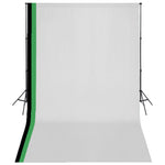 Photo Studio Kit with 3 Cotton Backdrops Adjustable Frame 3x5m 275419