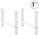 ZNTS Coffee Table Legs White 2 pcs 70x cm Steel 4013289