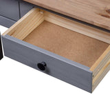 282680 Console Table Grey 110x40x72 cm Solid Pine Wood Panama Range