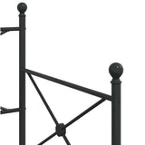 Daybed with Trundle without Mattress Black 90x190 cm Steel 4104674