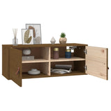 ZNTS Wall Cabinet Honey Brown 80x30x30 cm Solid Wood Pine 818381