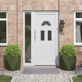 Planter 2 pcs Olive Green 50 x 50 x 50 cm Steel 883843