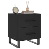 ZNTS Bedside Cabinets 2 pcs Black 40x35x47.5 cm Engineered Wood 827359