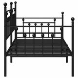 Daybed Frame Black 90 x 200 cm Steel 42002659