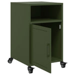 ZNTS Bedside Cabinet Olive Green 36x39x59 cm Steel 846724