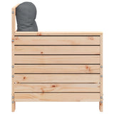 Garden Armrest Sofa with Cushion Solid Wood Pine 844920