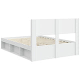 Bed Frame with Storage and Headboard White 150 x 200 cm 3414195