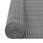ZNTS Double-Sided Garden Fence 110x500 cm Grey 317165