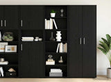 Sideboard Black Oak 45 x 41 x 185 cm Engineered Wood 3443783