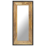 321631 Mirror 110x50 cm Solid Mango Wood