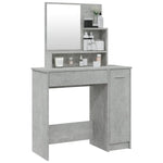 Dressing Table with Mirror Concrete Grey 86.5x35x136 cm 802961